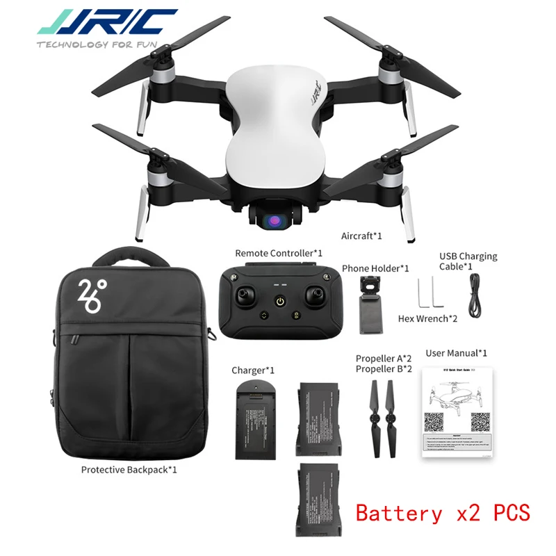 С двумя батареями) JJRC X12 Дрон gps 5G Wi-Fi FPV Бесщеточный мотор 4K HD Камера 3-осевому гидростабилизатору RC Дрон Квадрокоптер RTF