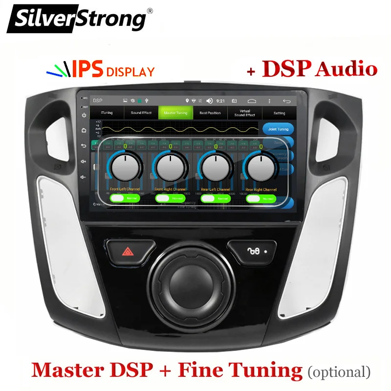 Excellent SilverStrong Android9.0 9inch 4G Car Stereo GPS for Ford Focus 3 IPS DSP option Android Radio FOCUS3 Android GPS Stereo Audio 5