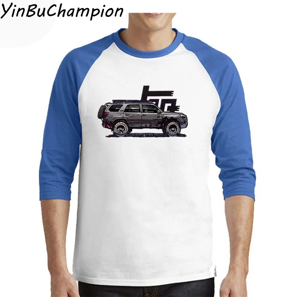 5th Gen 4Runner TRD mens long sleeve men Hip Hop top Tees Crew neck Camisetas Hombre Manga Corta men white T shirt XS-3XL