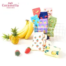 Caramella, новинка, женские носки с фруктами, забавные, авокадо, скейтборд, длинные носки, Harajuku Happy Comebd, хлопковые носки, цветные, Новинка