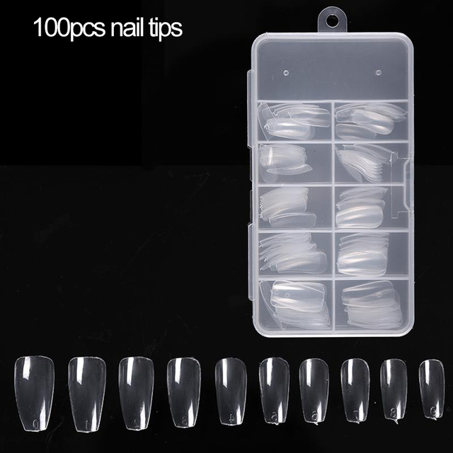 Box Quick Building Nail Mold Tips Nail Dual Forms Finger Extension Nail Art UV Extend Gel Nail Extension Tool