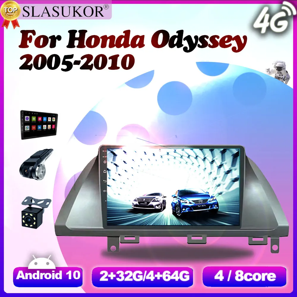 

10 inch Carplay Android 10 Car Radio 6G+128G For Honda Odyssey 2005 2006 2007-2010 Multimedia Player GPS Navigation Stereo 2din