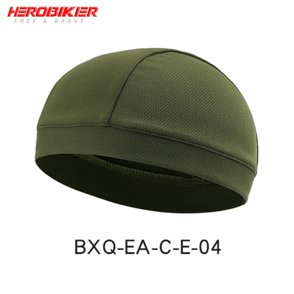 HEROBIKER мотоцикла под подшлемник шапка, маска для лица Для мужчин Для женщин дышащий Быстросохнущий с капиллярами для отвода влаги шлем Череп Кепки Шапка-бини - Цвет: BXQ-EA C E 04