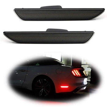 

Smoked Lens Red Full LED Rear Side Marker Light Turn Signal Light Kit for 2015-Up Ford Mustang