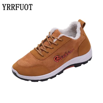 

Mens Winter Fashion Shoes Men Casual Shoes Man Warm Fur Flats Shoes Comfortable Wear-Resistant Winter Sneakers Shoes Walking