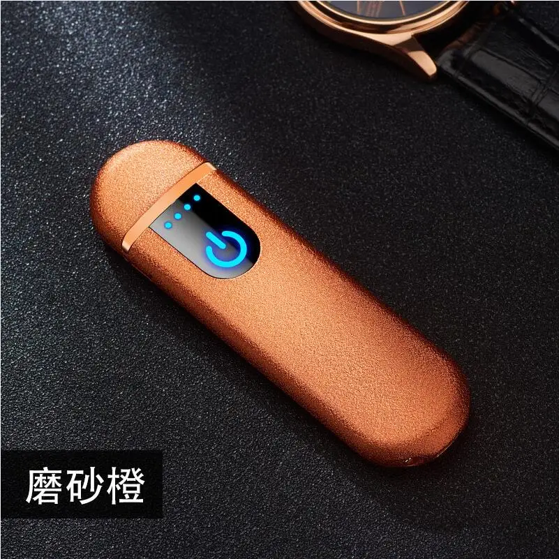 Светодиодный дисплей питания USB прикуриватель сенсорный датчик вольфрамовый провод прикуриватель ультра-тонкий двухсторонний Зажигалка зажигания