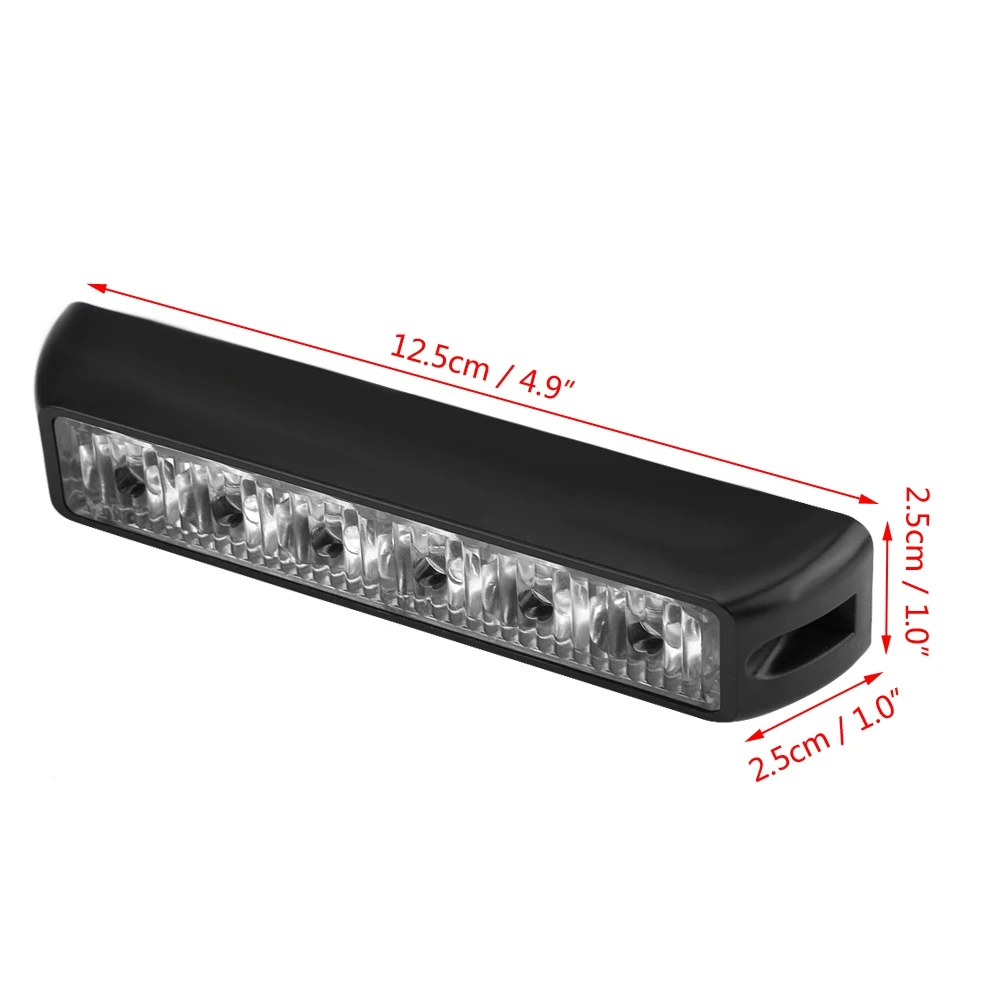 2 предмета в комплекте 12/24V автомобиль 6LED высокой мощности со стробоскопической вспышкой для аварийного Предупреждение светильник решетка мигающий светильник бар с 14 выбирается режим вспышки