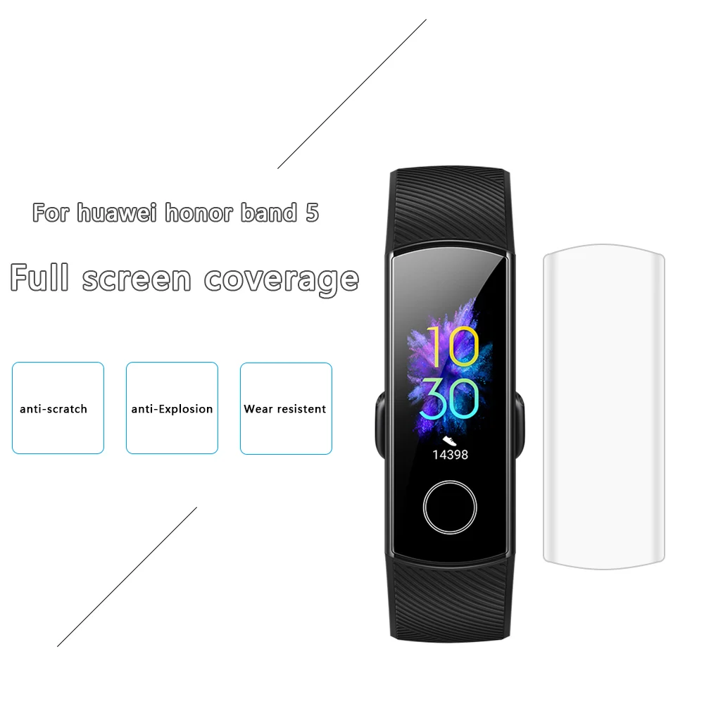Clear Hydrogel Protective Film Screen Protectors Full Cover For Huawei Honor Band 5 4 sports Smart Watch Protective Film