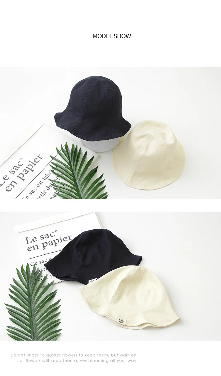 Free shipping High Quality Bucket Hats Women Foldable Cotton Curving Brim Fishing Outdoor Sun Caps Hunting Visor Floppy Chapeau