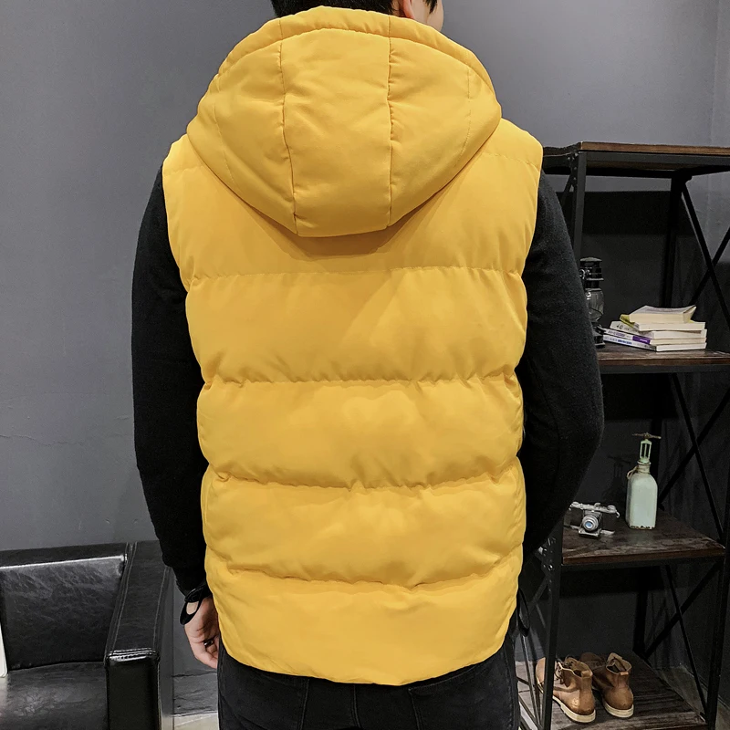 New Autumn Winter Vests Men High Quality Hooded Warm Sleeveless Jackets Camouflage Waistcoat Men's Vest Fashion Casual Coats Big