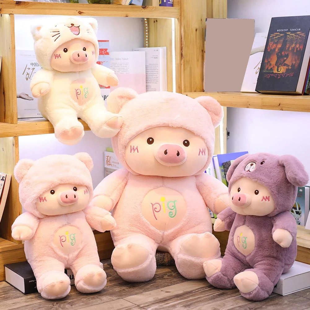 large plush pig