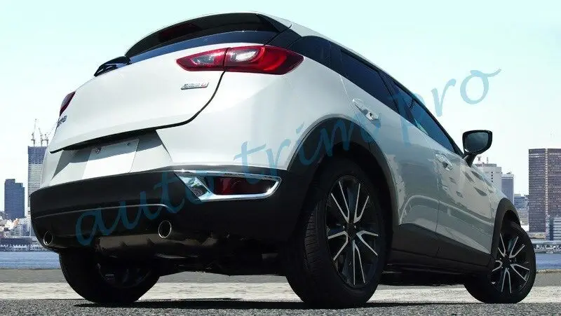 АБС-пластик хром Запчасти подходит для Mazda CX-3 Передний+ задний противотуманный фонарь Противотуманные фары Крышка отделка внешние аксессуары