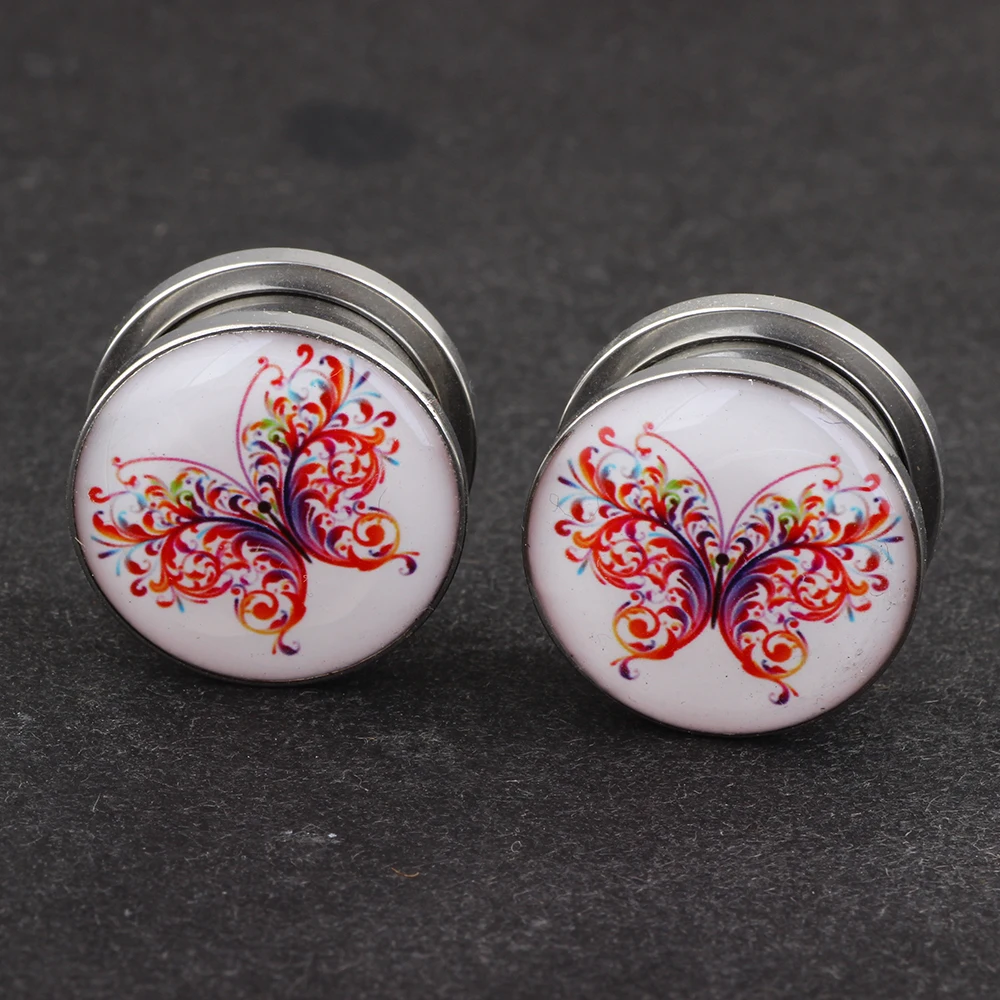 TIANCIFBYJS Stainless Steel Ear Plugs Tunnels Earring Gauges Screw Expander Stretcher Set Wholesale Body Jewelry Piercing 5-16mm