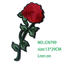 1 шт. Цветок Розы вышитые железные нашивки для одежды DIY полосатая одежда стикер пользовательские цветы значки