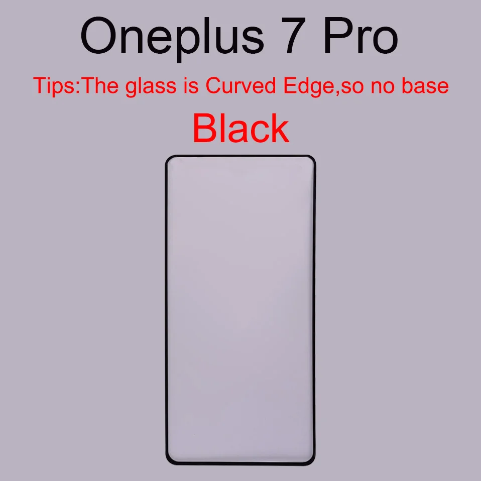 6D закаленное стекло для One Plus Oneplus 7t 7 Pro 6T 6 5T Чехол протектор экрана Oneplus7 пленка стекло для Oneplus 7t 7 Pro 5T 5 6T 6 - Цвет: Black - 7 Pro