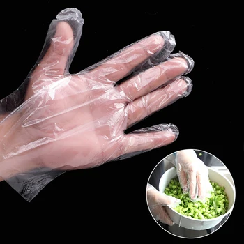 

50/100pcs/Lot Food Plastic Gloves Disposable Gloves Restaurant BBQ Eco-friendly Food Gloves Fruit Vegetable Gloves Kitchen tool