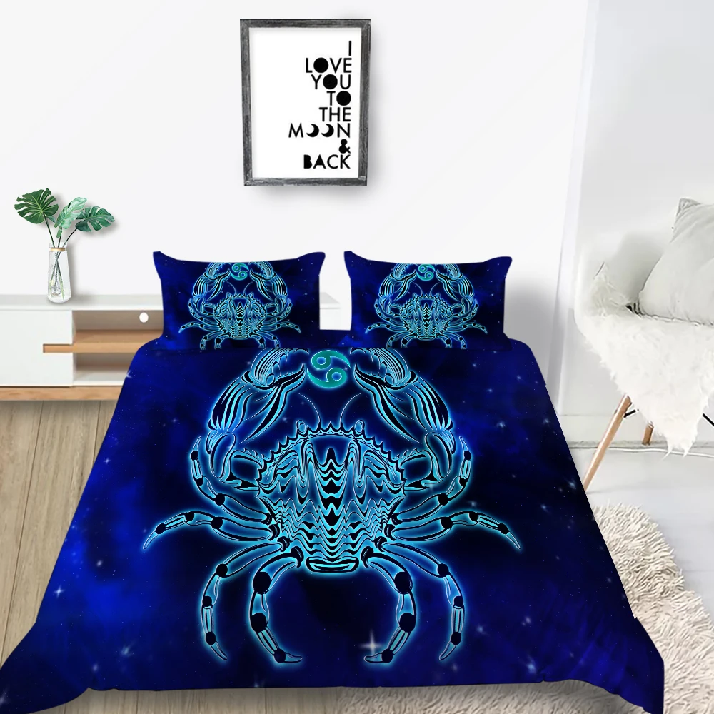 

Constellation Bedding Set Cancer Creative 3D Soft Duvet Cover Universe King Queen Twin Full Single Double Unique Design Bed Set