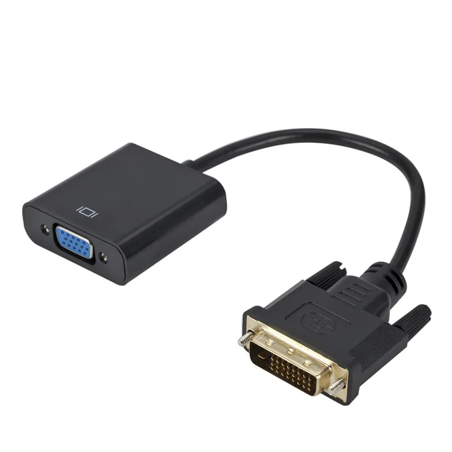 Адаптер Grwibeou DVI Male VGA Female Full HD 1080P адаптер 25Pin 15Pin кабель конвертер для ПК монитора