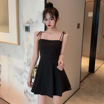 

Spring / Summer 2020 New Fairy Strap Dress Schoolgirl Little Man Was Thinly Wrapped A-Line Short dress Tide