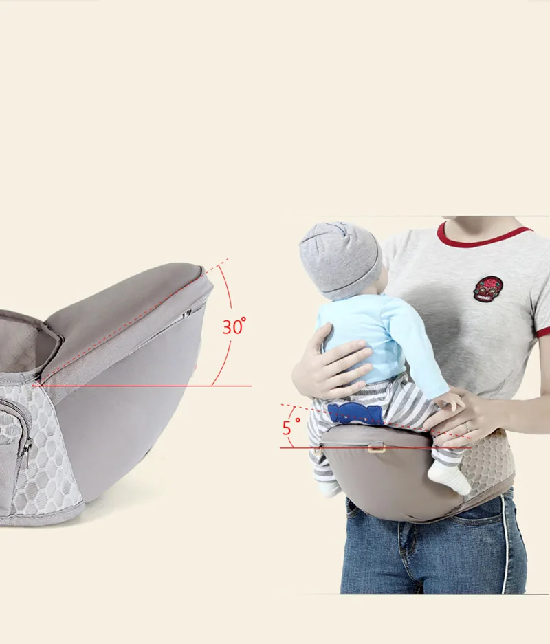 Baby Waist stool with strap Ergonomic Carriers 5-36 months Portable Breathable Baby Sling Wrap Waist stool Cotton Carrying Belt