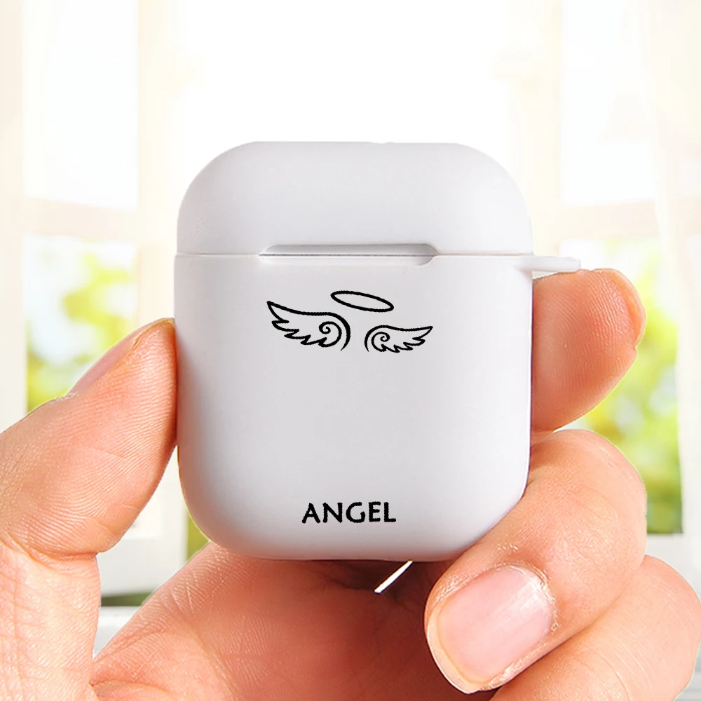 Демон Ангел пара мягкие чехлы для Apple Airpods 1/2 защитный Bluetooth Беспроводной наушники