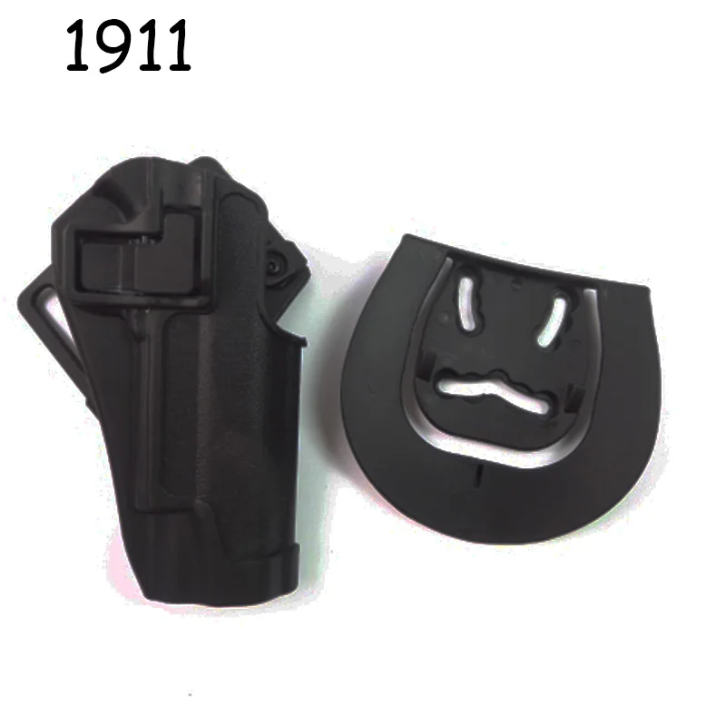 Black waist holster Страйкбол Кольт 1911 пистолет кобура правая рука Охота быстрая капля нога кобура для Кольт 1911 Тактический Пистолет Чехол журнал сумка - Цвет: Black waist holster