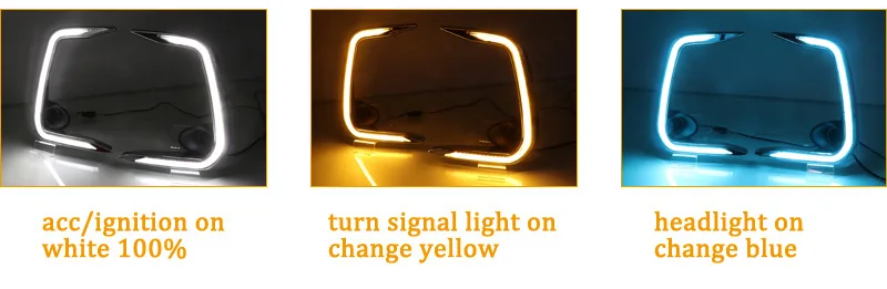 Для Toyota Corolla динамический старт последовательный желтый указатель поворота ночной синий водонепроницаемый автомобильный DRL Светодиодный дневной ходовой светильник