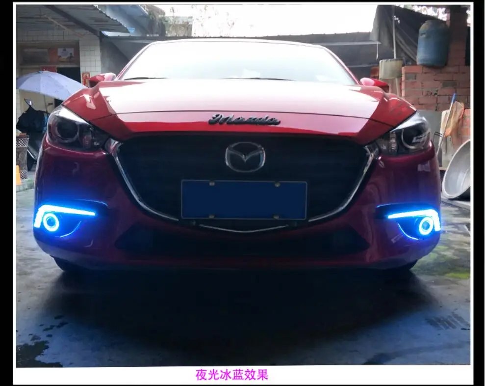 2019y автомобильный бампер головной светильник для Мазда 3 Мазда 3 axela противотуманный светильник автомобильные аксессуары головной светильник для axela проектор Объектив светильник