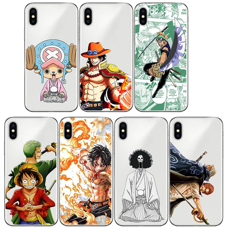 

ONE PIECE Anime Cover Funda Phone Cases Coque Capa Soft Silicone TPUfor iphone 5 5S SE 7 8 6S 6 plus X XS Max XR