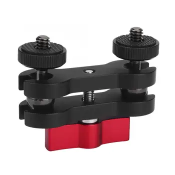 

High Quality 1/4" Double Ball Head Hot Shoe Magic Arm Mount Adapter Connector for DSLR Camera