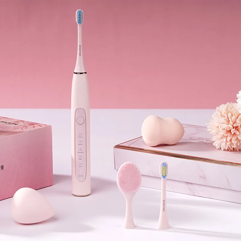 ROMAN Electric Toothbrush Cleansing Face Combination Household Waterproof Soft Tooth Soni Automatic Cleansing Instrument ROMAN Electric Toothbrush Cleansing Face Combination Household Waterproof Soft Tooth Soni Automatic Cleansing Instrument