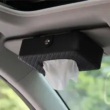 Высокое качество автомобильная коробка из искусственной кожи Солнцезащитный козырек Тип коробка салфеток держатель авто интерьер для автомобиля аксессуары