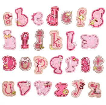 

Pink Letters Iron On Patch Alphabet Embroidered Number Patches Diy Letters Applique For Kids Clothes Sewing Name Badge Patch