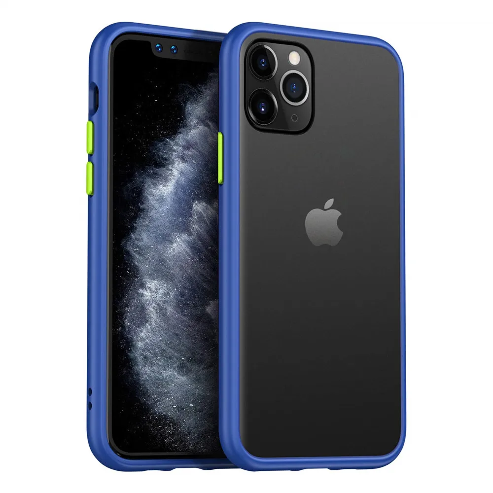 Роскошный Матовый Прозрачный армированный чехол для телефона для iphone X, XR, XS, 11 Pro, MAX, 7, 8, 6 S, 6 Plus, Гибридный ТПУ+ ПК Противоударный защитный чехол