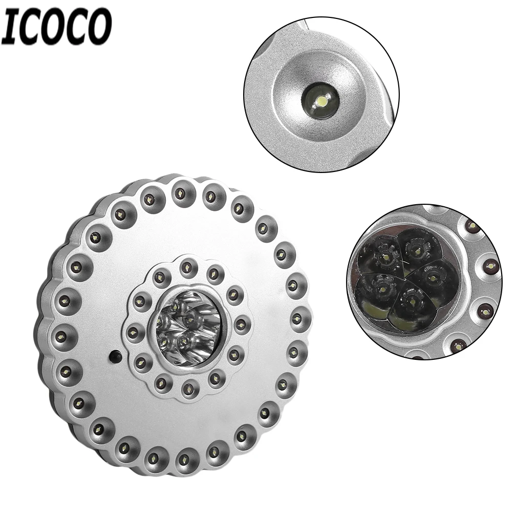 ICOCO 1pcs 41 LEDs 3 Mode Switch Outdoor High Brightness Camping Lamp 36+5LED Tent Light BF-513 Promotion Sale