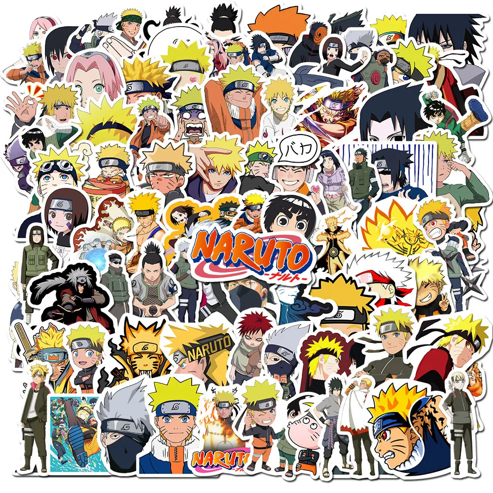 100 шт. новые виниловые Стикеры Naruto для гитары ноутбука телефона PS4 скейтборда