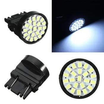 

2 Pieces White T25 Led Lights 3157 Car Brake Light 1206 22SMD 100lm Car Turn Light 12V LED Brake Lights Car Bulb