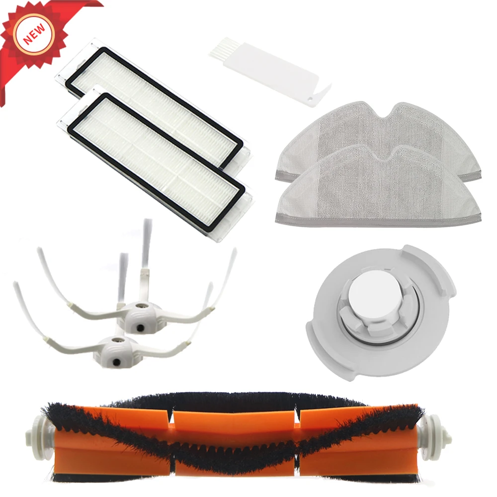 

Suitable for Xiaomi Roborock Robot S50 S51 Vacuum Cleaner Spare Parts Kits Mop Cloths Wet Mopping filter Side Brush Roll Brush