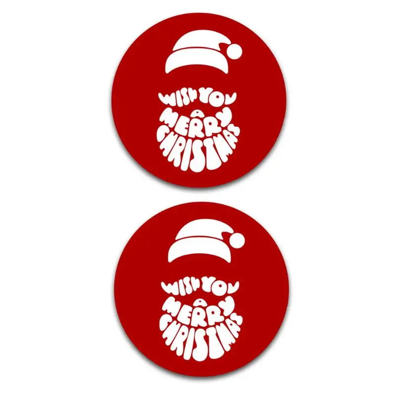 

Christmas mouse pad, round non-slip rubber mouse pad, red and white