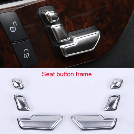 seat button frame Для Benz E class 2008- ABS рамка кнопки сиденья хромированная формовочная отделка 6 шт - Цвет: seat button frame