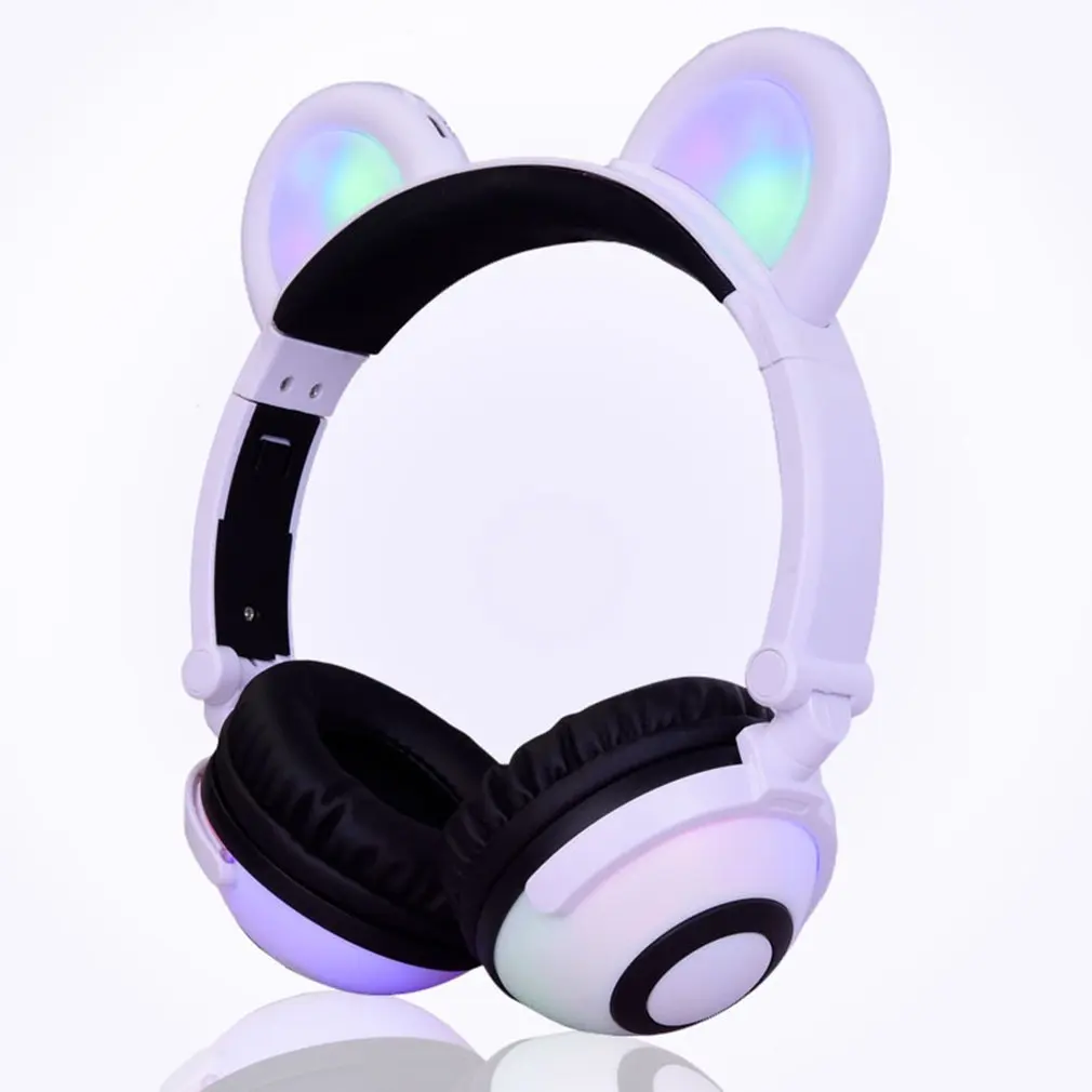 LED Headphones with LED Flashing Glowing Light Headset Gaming Earphones for PC Computer and Mobile Phone