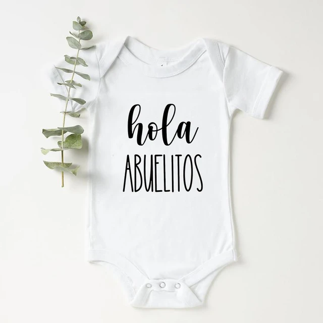 Vais a Ser Abuelos Baby Bodysuit Pregnancy Announcement Cotton Baby Coming  Soon Ropa Outfit Long Sleeve Infant Romper Clothes - AliExpress