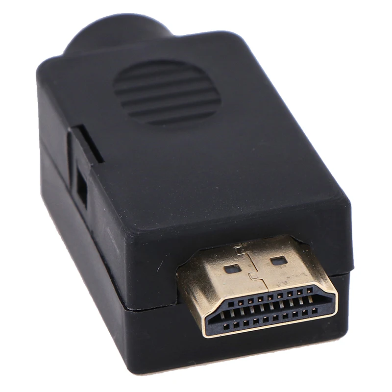 2,54 мм HDMI штекер 19P пробой терминалы Solderless разъем с черной крышкой 20-26AWG