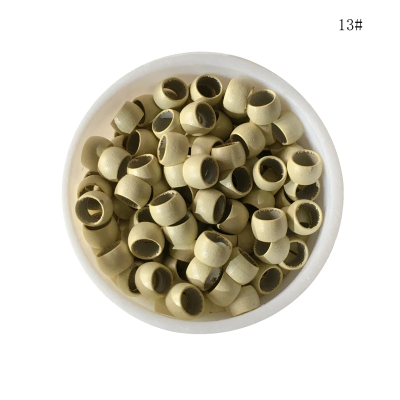 4.0*2.7*2.5 mm Nano Micro Rings Copper Micro Beads For Nano Ring Hair Extensions 3000 pcs/Lot 7 color