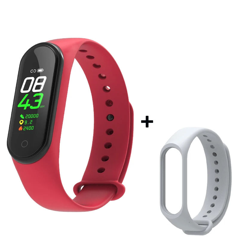 As shown 19 M4 смарт-браслет спортивный водонепроницаемый фитнес-браслет SmartBand дает дополнительный ремень кровяное давление пульсометр для мужчин женщин детей - Цвет: As shown 19