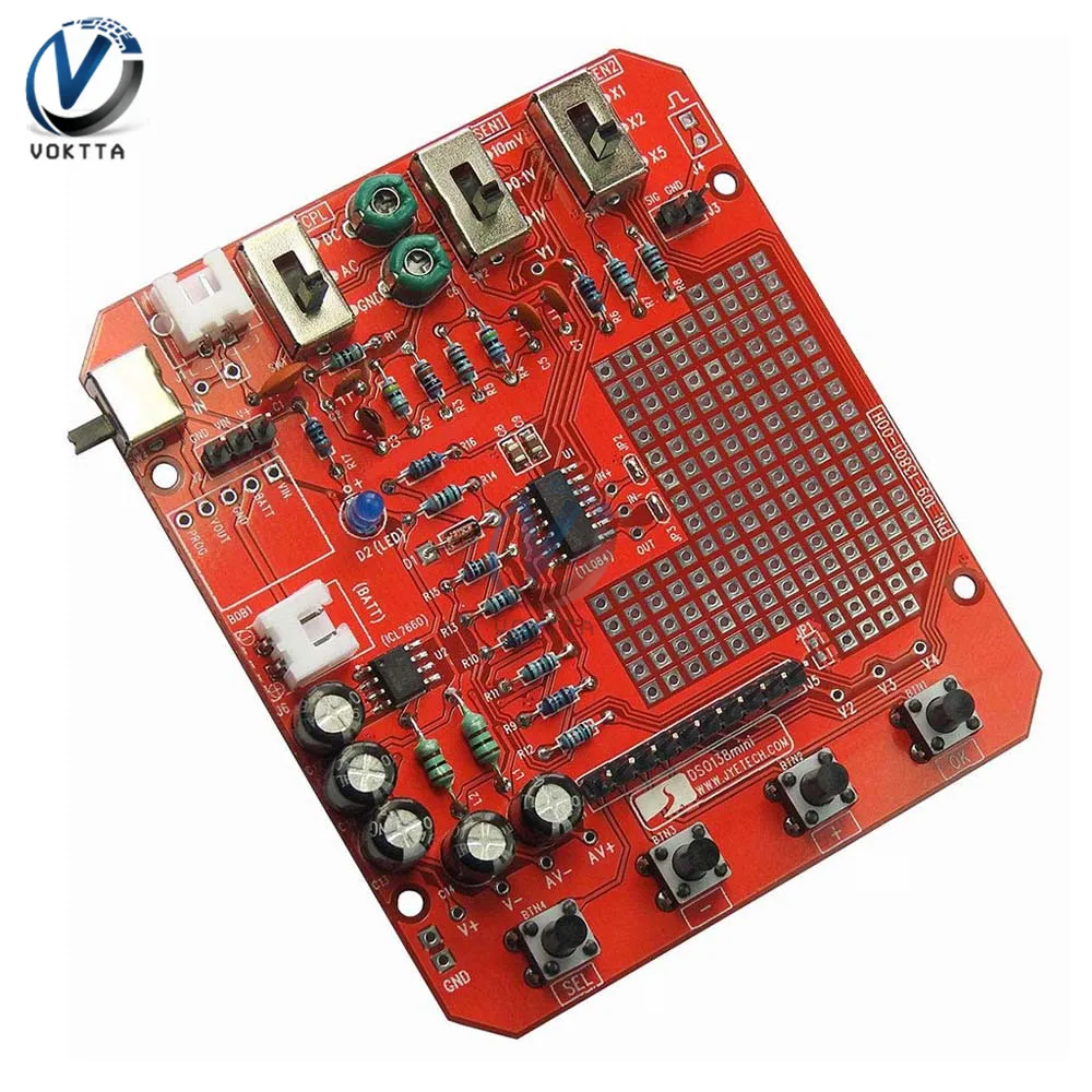 DSO138 цифровой осциллограф DIY Kit 13805K 200KHz DC 3,5 V-6 V 2," дюймовый ЖК-цифровой портативный осциллограф для электронного обучения