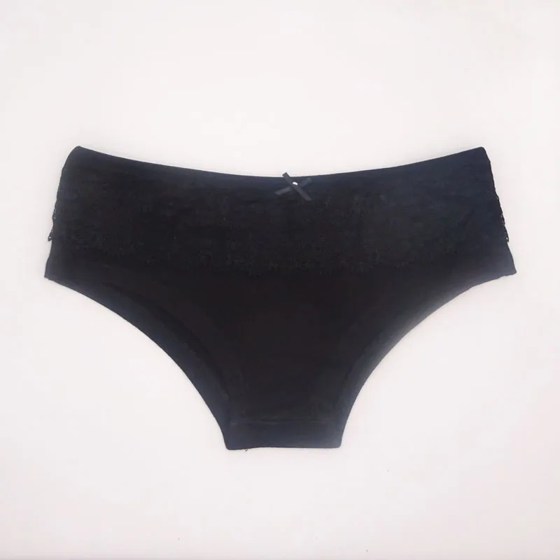 black Prettywowgo Горячая Хлопок 6 сплошной цвет женские хлопковые трусики 6917 - Цвет: black