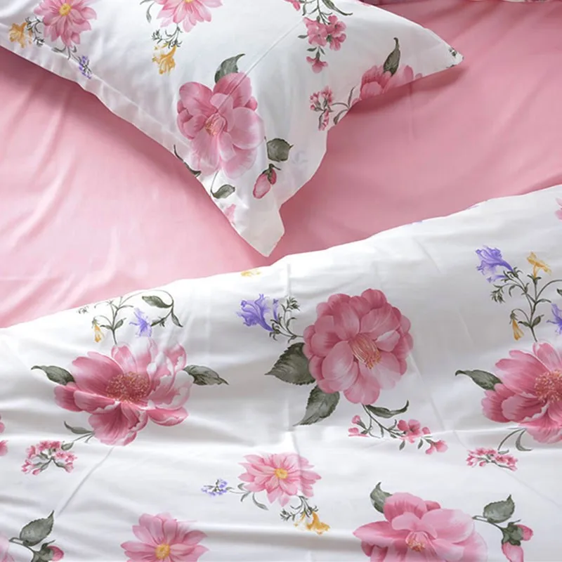 Половина метра хлопок ткань для простыни кровать мешок покрывало постельные принадлежности материал розовый желтый фиолетовый цветочный принт T1139