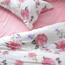 Половина метра хлопок ткань для простыни кровать мешок покрывало постельные принадлежности материал розовый желтый фиолетовый цветочный принт T1139