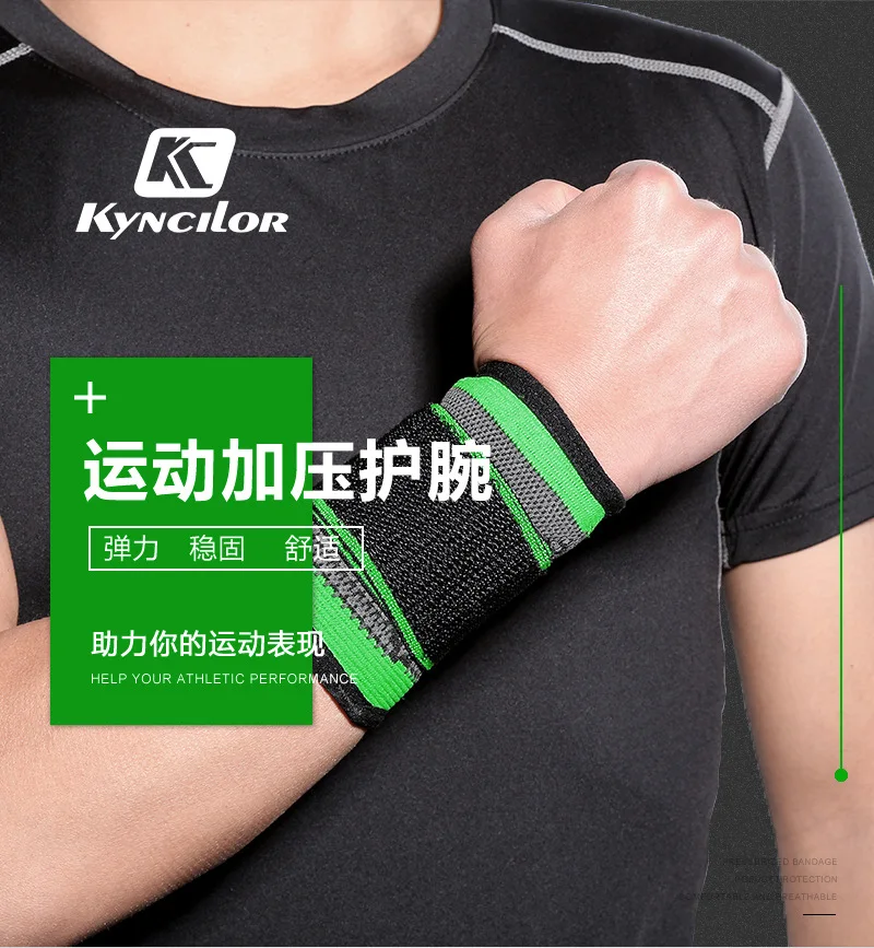 Amazon Горячая Спорт на открытом воздухе повязки трикотажные Bracers взрослых Тяжелая атлетика Баскетбол защита запястья